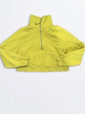 lululemon Scuba Oversized Funnel-Neck Half-Zip Pullover Yellow Size XS/S